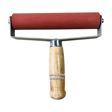 wooden handle rubber roller - 7 inch – KnowHowArtCraft