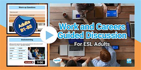 ESL Work and Careers Guided Discussion [Adults, B1-B2]