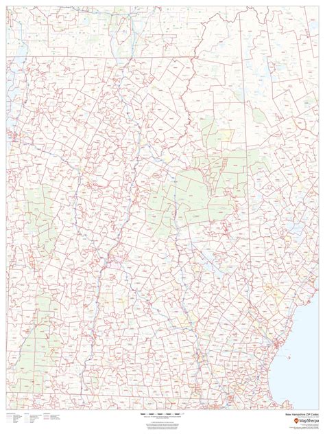 New Hampshire ZIP Code Map