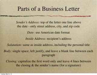 Image result for Inside Address Example