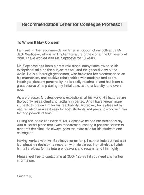 35+ Free Printable Letter Of Recommendation For Co-Worker Templates