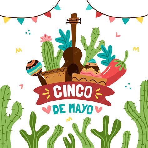 Free Vector | Cinco de mayo drawing design