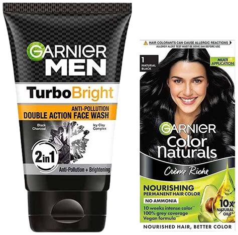 Garnier Men Power White Double Action Face Wash, 100gm and Garnier ...