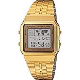 Casio Vintage A700WMG-9ADF Digital Gold Dial Unisex Watch Gold Metal ...
