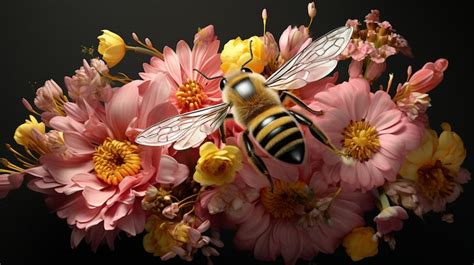 Large flowers background with bee Images - Free Download on Freepik