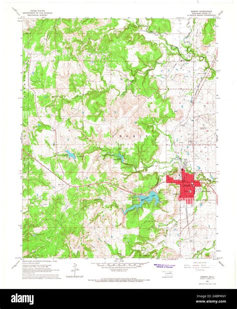 Map of hominy oklahoma Cut Out Stock Images & Pictures - Alamy