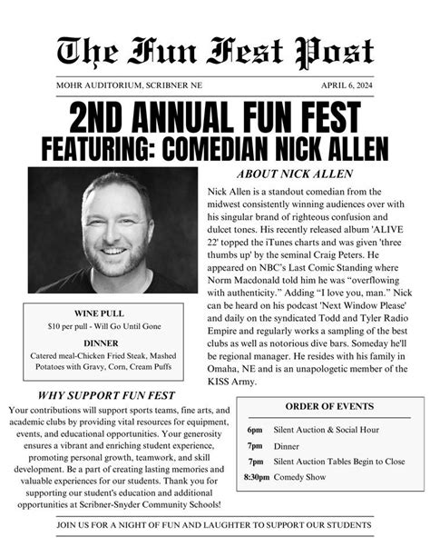 Fun Fest, Mohr Auditorium, Scribner, 6 April 2024 | AllEvents