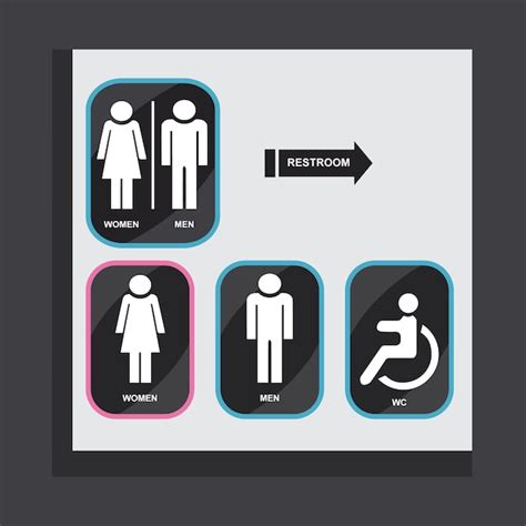 Restroom Sign Vector 的图像结果