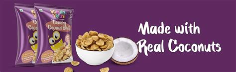 Yummy Valley Crunchy Coconut Bites for Kids 3-16 Years, 25g x Pack of 3 ...