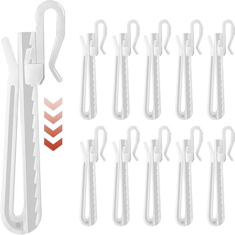 Amazon.com: 50pcs Plastic Curtain Hooks, Pinch Pleat Curtain Hooks ...