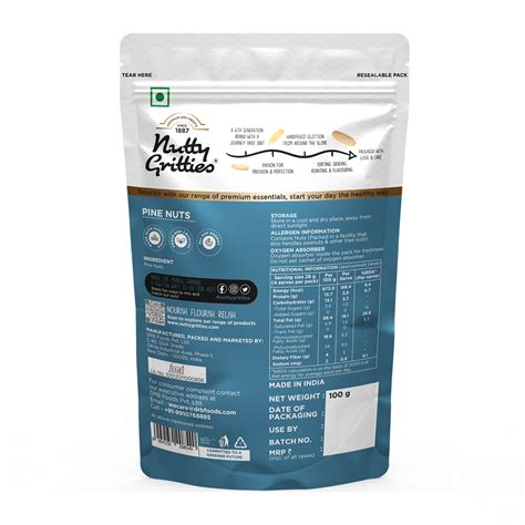 Raw Pine Nuts - 100g – Nutty Gritties