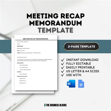 Meeting Recap Template 的图像结果