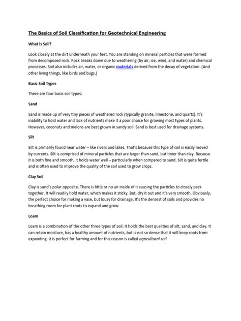 Image result for Soil Classification Geotechnical Engineering Examples
