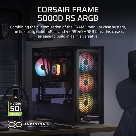Buy Corsair Frame 5000D RS Black ARGB E-ATX Mid Tower Case at Best ...