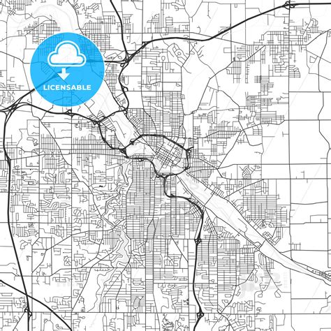 Youngstown, Ohio - Area Map - Light – HEBSTREITS