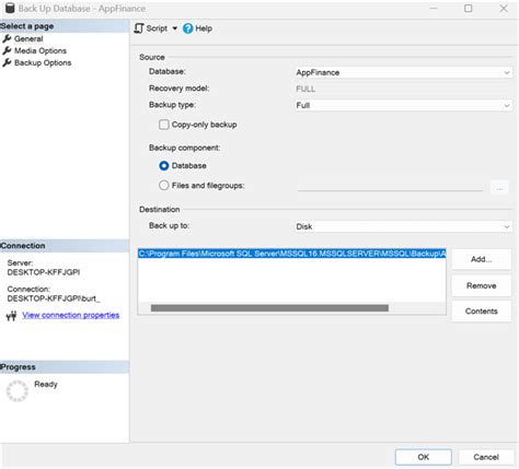 Image result for MS SQL SSMS Backup to Local Drive