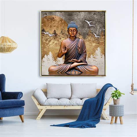 Elevate Your Space: Buddha Wall Art Canvas Paintings for Home decor ...