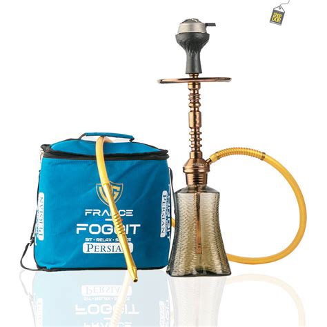 Buy Persian Wave Hookah with Bag - Bronze Stem / Grey Base – shopdop.in