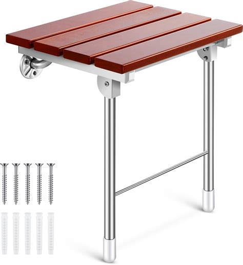 Amazon.com: Geetery Folding Shower Seat Wall Mounted, 18'' Shower Chair ...