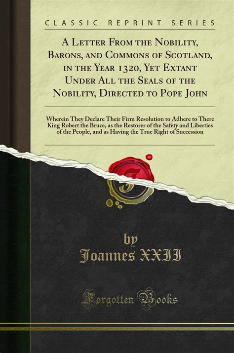 Buy A Letter From the Nobility, Barons, and Commons of Scotland, in the ...