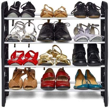 Sukhkar 4 Layer Multipurpose Portable Folding Shoes Rack/Shoes Shelf ...