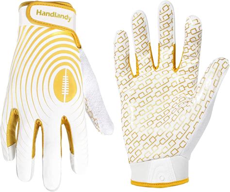 HANDLANDY Youth Football Gloves, Sticky Grip Wide Receiver Gloves for ...