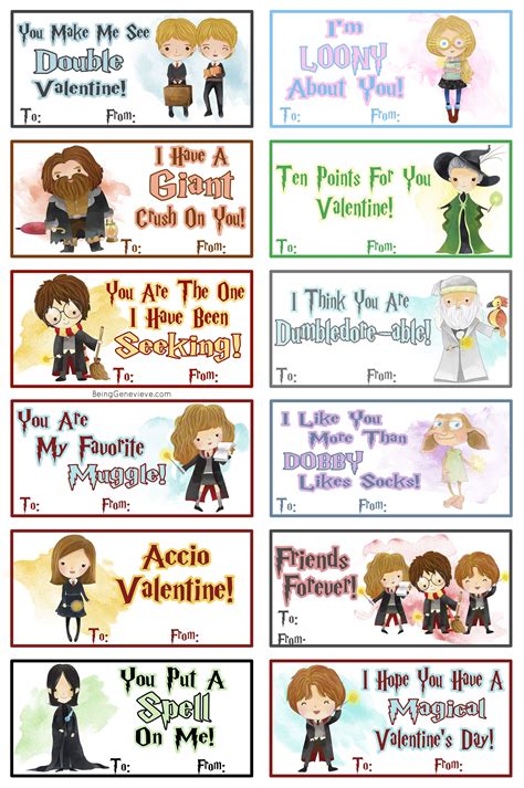 Printable Harry Potter Valentines