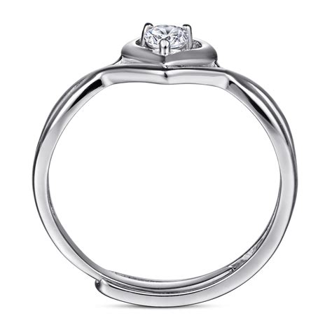 Silver Heart Adjustable ring– Herlyn Jewels