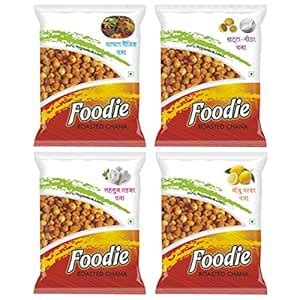 FIT FOODIE Roasted Chana Namkeen Combo - Pack of 4 (200g Each ...