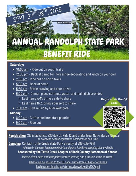 Randolph State Park Benefit Ride - Kansas Trails