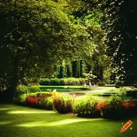 Lush botanical garden at east river flats park in minneapolis on Craiyon