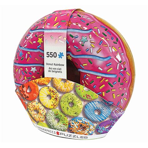 Donut 550 Piece Puzzle in Shaped Tin