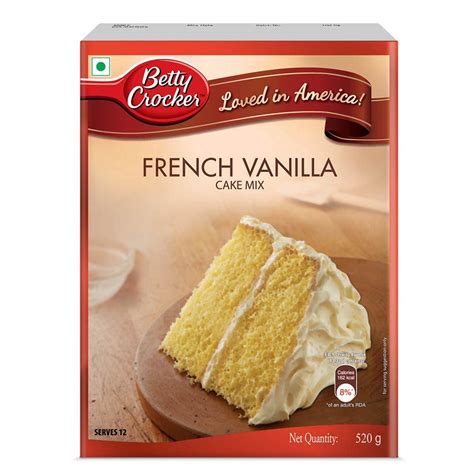 Betty Crocker French Moist Vanilla Instant Cake 3 Step Mix Powder ...