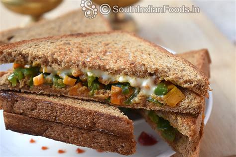 Vegetable mayonnaise sandwich-How to make-Step by step photos