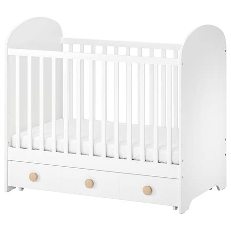 GONATT crib with drawer, white, 271/2x52" - IKEA