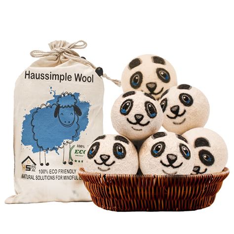 Wool Dryer Balls Laundry Fabric Softener Reusable XL Natural 100% Organic Saves Drying Time ...