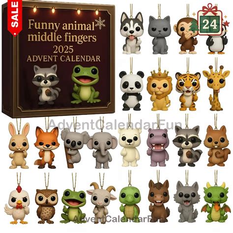 2025 Funny Animal Middle Fingers Advent Calendar - AdventCalendarFun