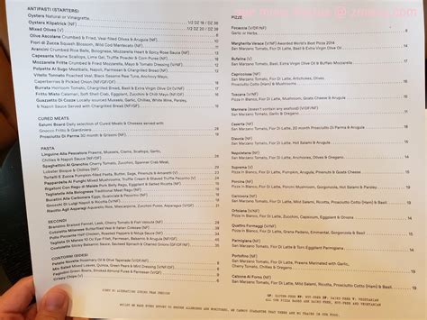 Menu at 400 Gradi Dallas pub & bar, Dallas