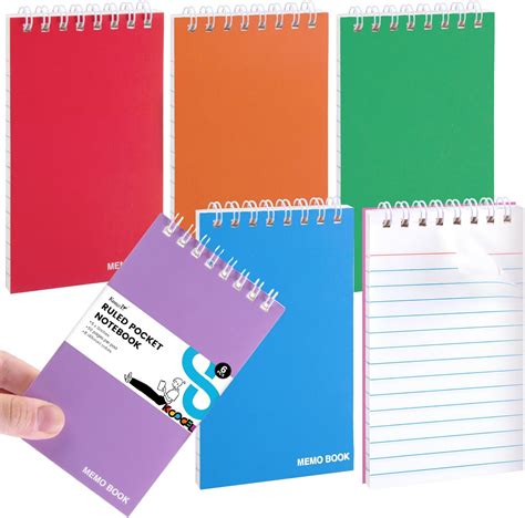 Amazon.com : BOOKNOW 32PCS Mini Spiral Notebook, 3x5 Pocket Notebooks ...