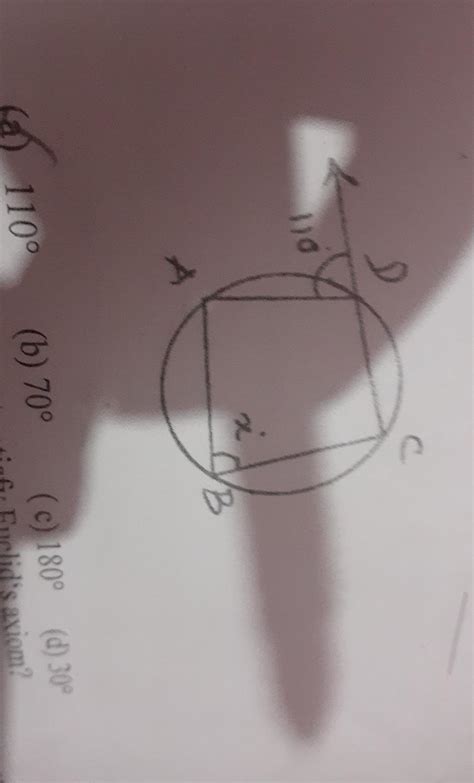 if ABCD is a cyclic Quad letter then the angle X degree is equal to ...