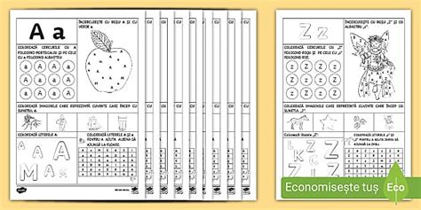Fișe cu litere de tipar | Pagini cu exerciții | Twinkl RO