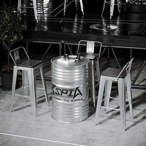 工业风酒吧散台桌椅组合美式油桶创意洽谈卡座网红奶茶店咖啡店-淘宝网