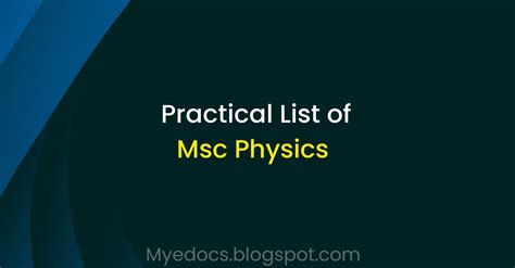 Msc Physics Practical - PHYLUM