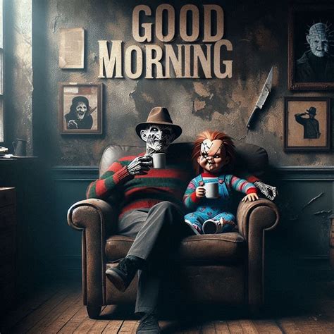 Pennywise Good Morning | Halloween wallpaper cute, Happy halloween gif ...