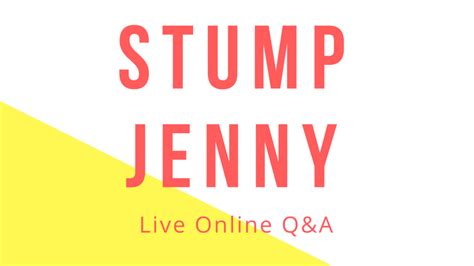 Live Online Q&A 10/15: Stump Jenny :: Southern Savers