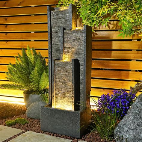 Amazon.com: SERBILHOME Water Fountain Outdoor Indoor Modern Cascading ...