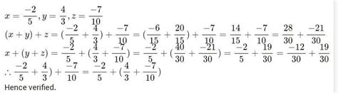 x=-2/5,y=4/3,z=-7/10 - Brainly.in