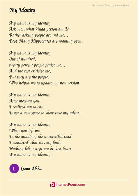 Identity Poem Examples 的图像结果