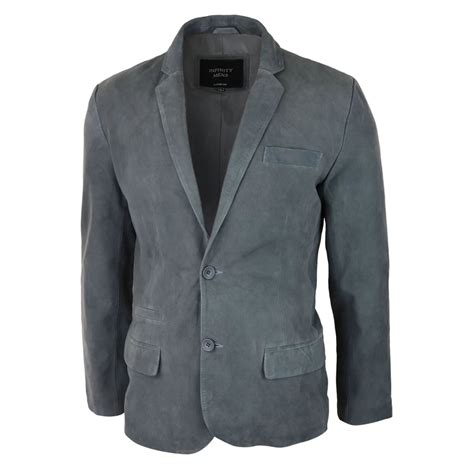 Men's Genuine Suede Blazer Style Jacket Leather | Infinity – TruClothing