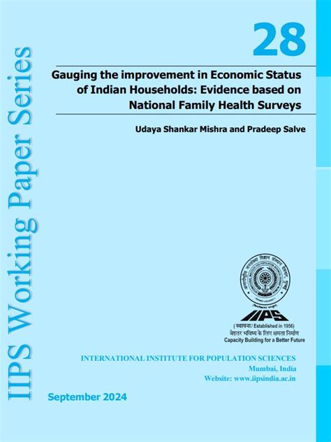 Working Papers | International Institute for Population Sciences (IIPS)